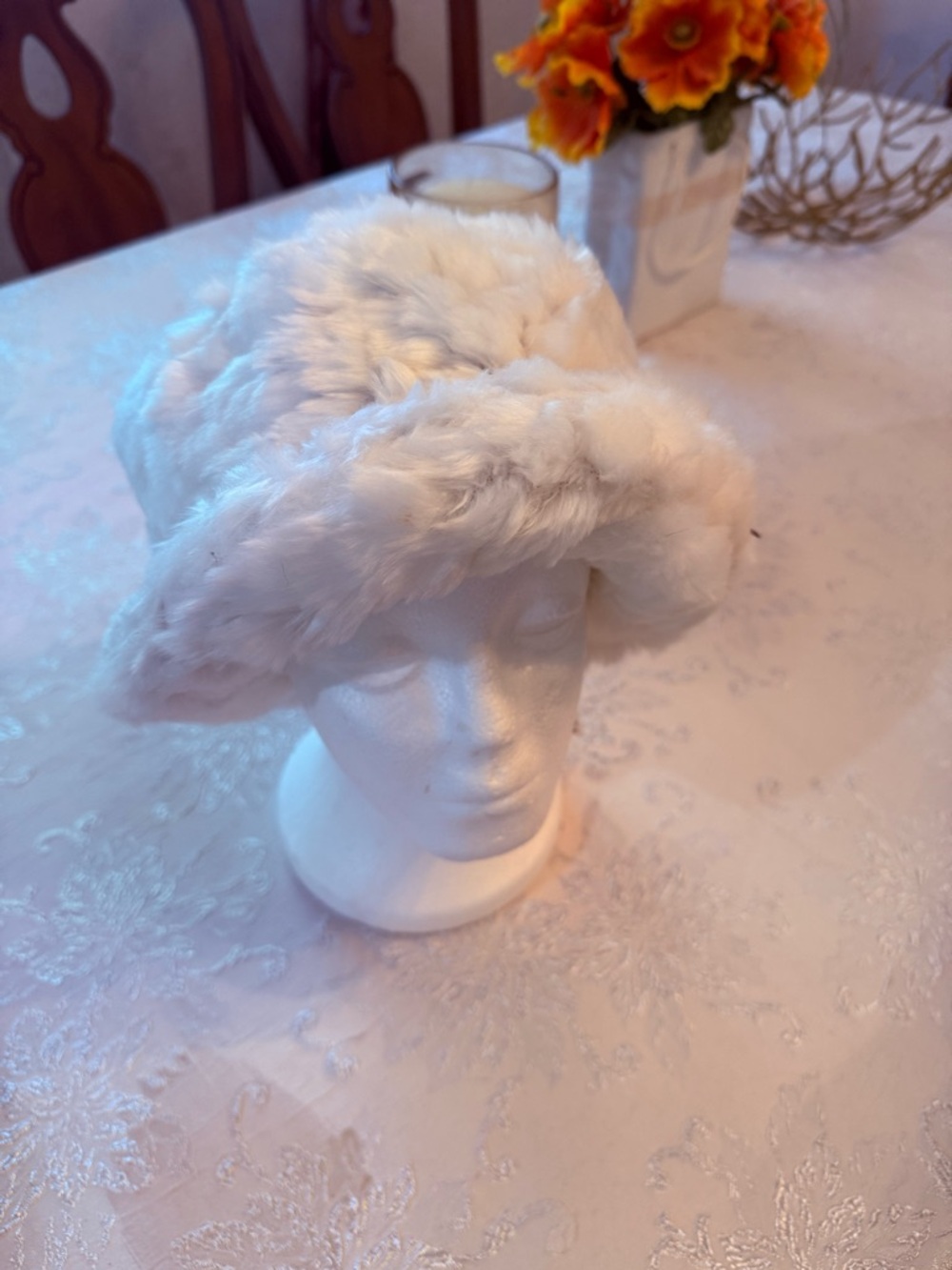 White Faux Fur Bucket Hat - Women Accessories